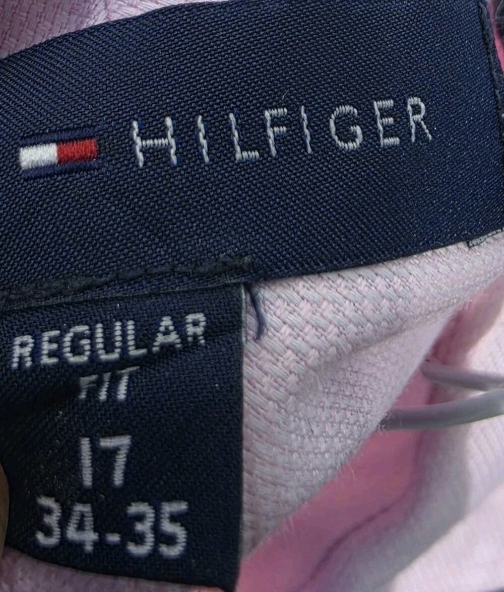 Tommy Hilfiger Regular Fit Non-Iron Cotton Dress Shirt Pink 17 34/35
